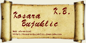 Kosara Bujuklić vizit kartica